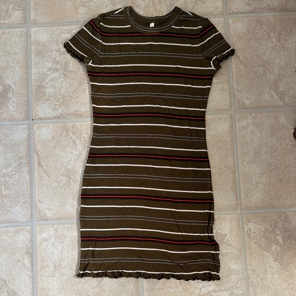 RVCA Multicolor Striped Mini Dress